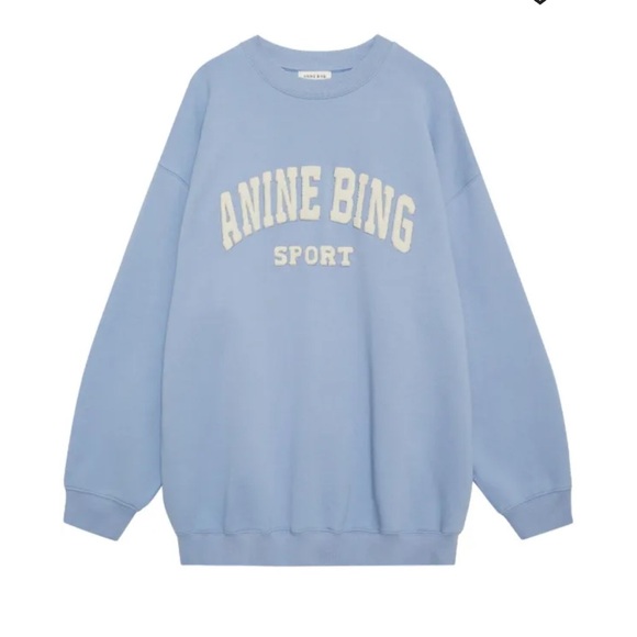 Anine Bing Tops - ANINE Bing embroidered logo, organic cotton sweatshirt